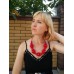 Wooden Necklace "Twist" red